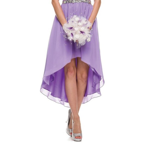 NEW SLEEVELESS STRAPLESS A-LINE POLYESTER GOWN WITH EMBROIDERED WAISTLINE JT 747 - Picture 9 of 9
